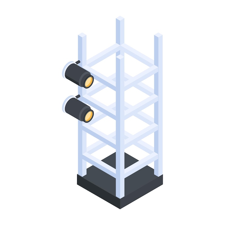 Vetor ícone de estilo isométrico de equipamento de estúdio