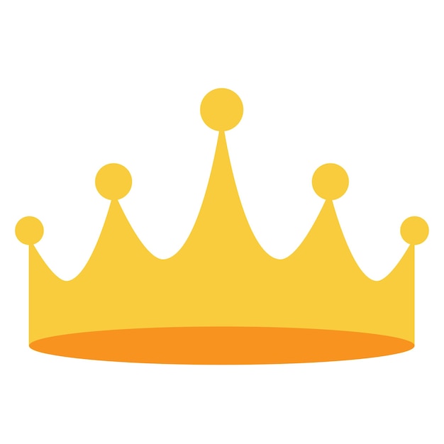 Ícone de estilo simples da coroa amarela dourada