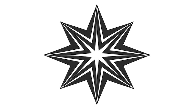 Vetor Ícone de estrela ilustração vetorial isolada em fundo branco