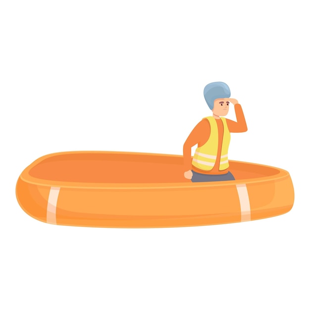 Ícone de evacuação do mar desenho animado do ícone vetor de evacuação do mar para web design isolado em fundo branco
