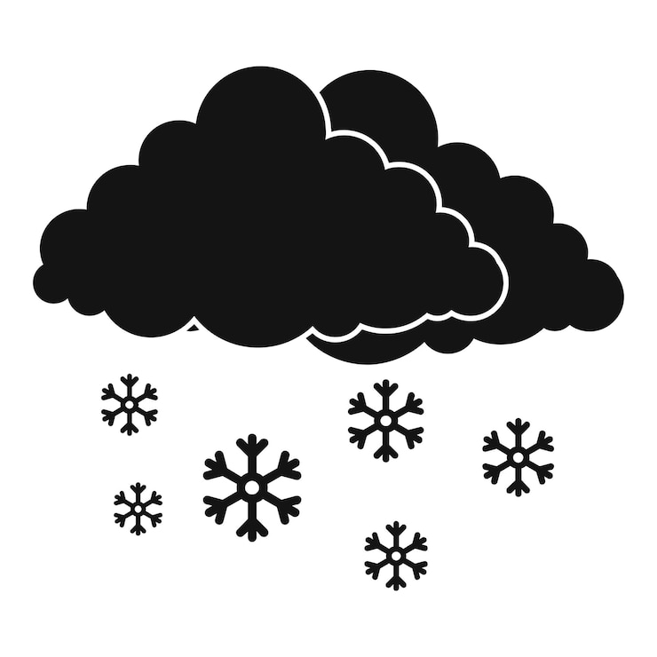 Vetor ícone de feriado de nuvem de neve ilustração simples do ícone de vetor de feriado de nuvem de neve para web