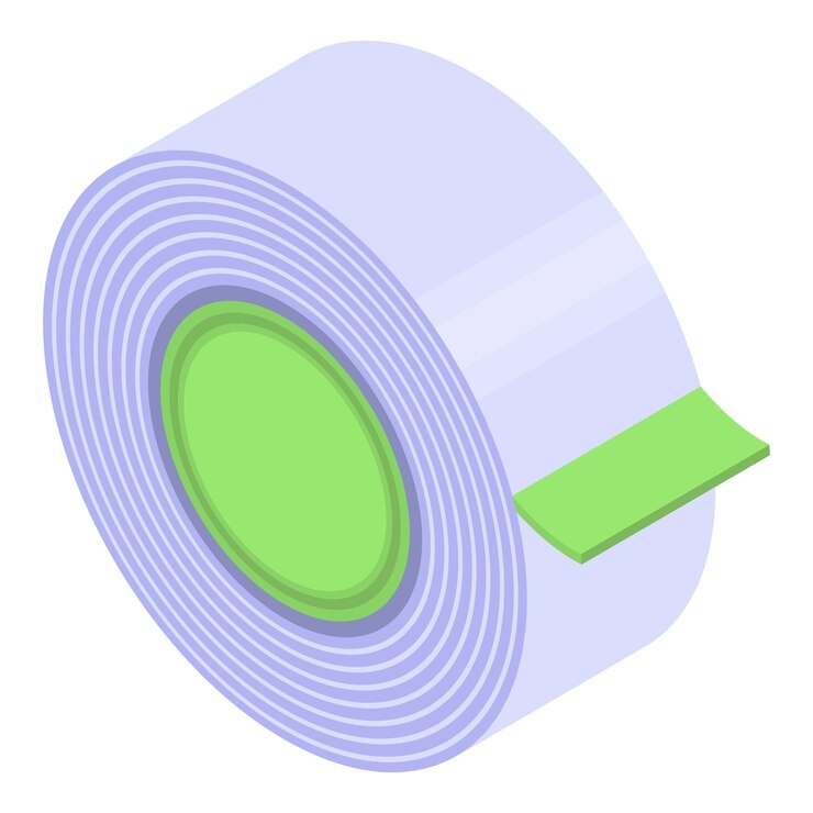 Vetor ícone de fita adesiva de mascaramento isométrico de ícone vetorial de fita adesiva para web design isolado em fundo branco