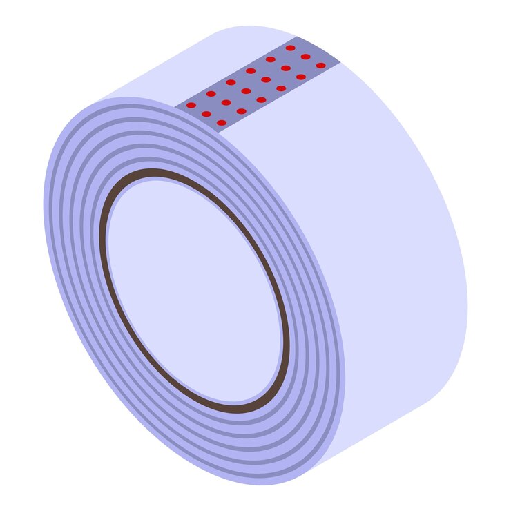Vetor ícone de fita adesiva transparente isométrico do ícone vetorial de fita adesiva transparente para web design isolado em fundo branco