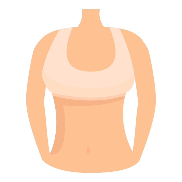 Vetor ícone de fitness de mulher vestindo sutiã esportivo mostrando estilo de vida saudável