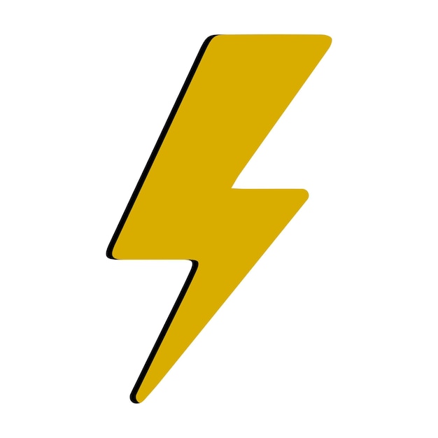 Ícone de flash de relâmpago de néon Ícones de raio de neon Sinal de descarga elétrica