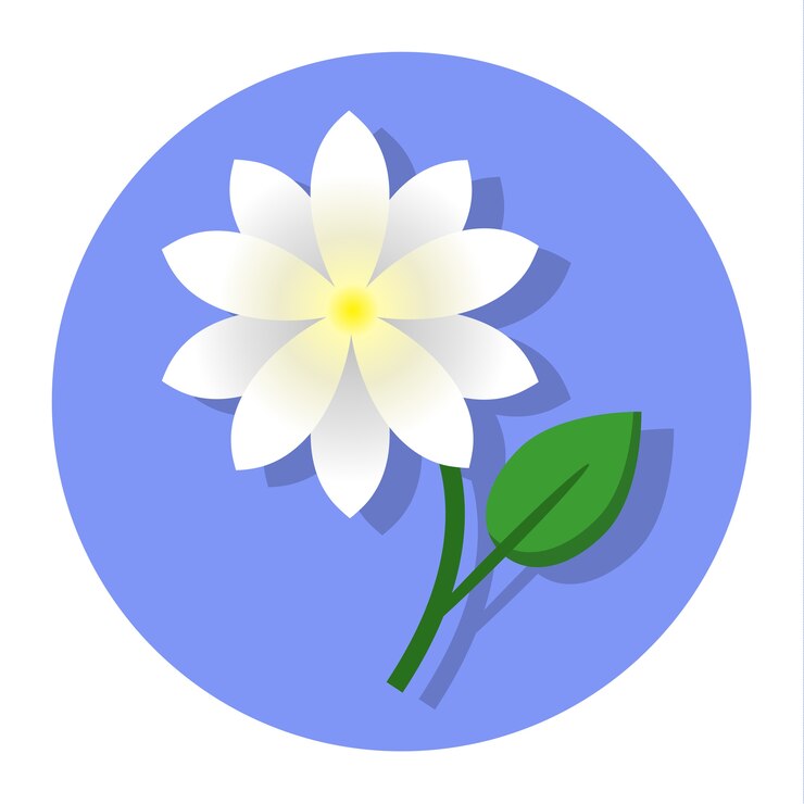 Vetor ícone de flor de jasmim