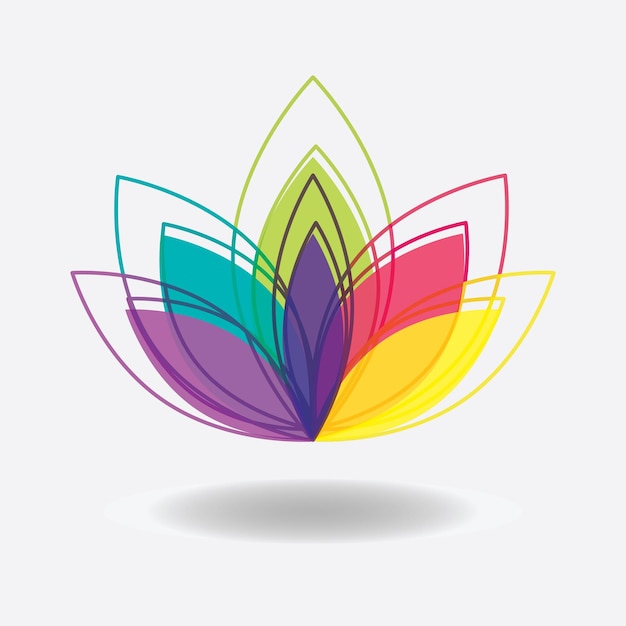 Ícone de flor lotus spa logo design vector iiiilustração