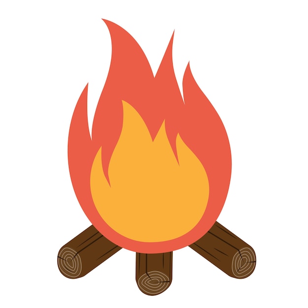 Ícone de fogueira ícone de vetor de fogueira