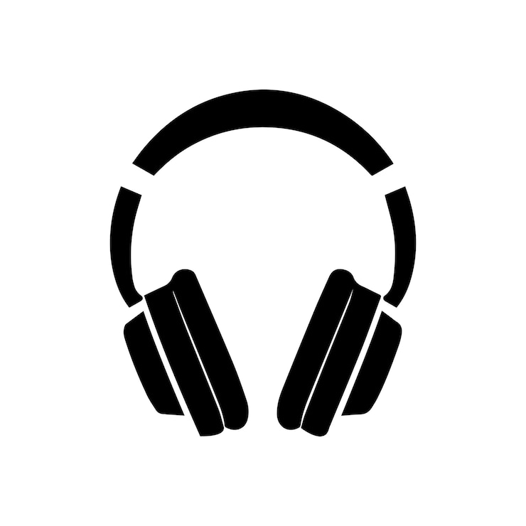 Vetor ícone de fone de ouvido vector isolado em fundo branco