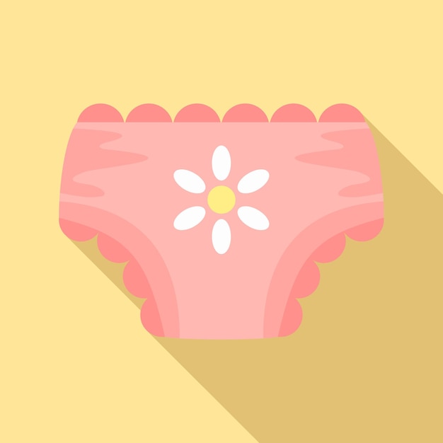 Ícone de fralda de bebê ilustração plana do ícone vetor de fralda de bebê para web design