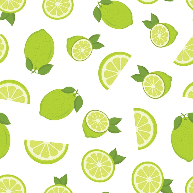 Ícone de frutas de limão fundo de padrão sem costura em estilo plano Ilustração vetorial de frutas orgânicas