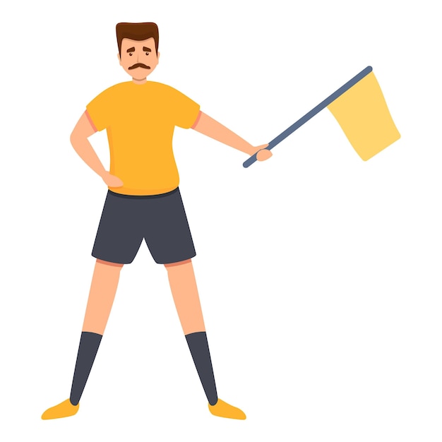 Ícone de futebol de árbitro Ícone vetorial de futebal de árbitros para design web isolado em fundo branco