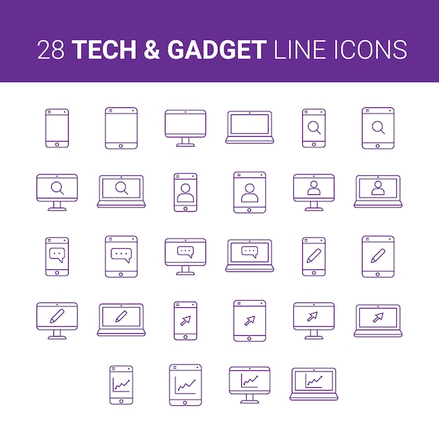 Vetor Ícone de gadget de tecnologia