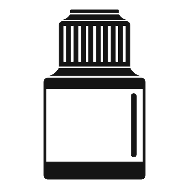 Vetor Ícone de garrafa de líquido de vaping ilustração simples de ícone vetorial de garrafa líquida de vaping para design web isolado em fundo branco