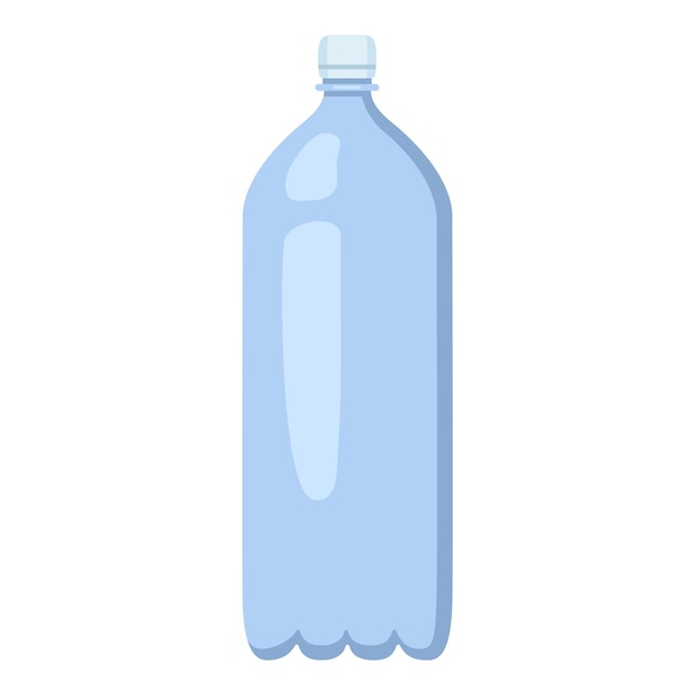 Ícone de garrafa de plástico de cor plana vetorial