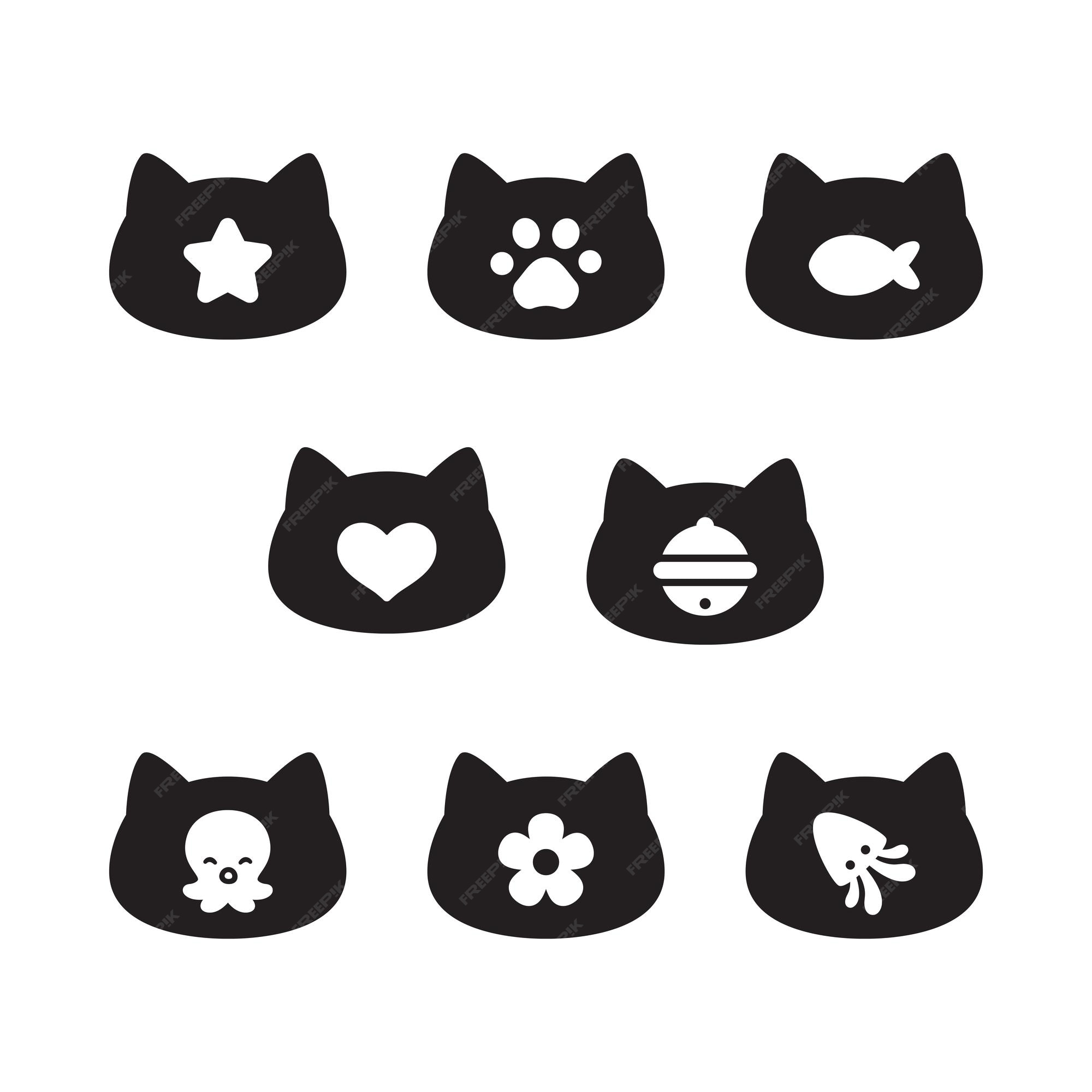 Collection Of Cat Icons, Illustration Royalty Free SVG, Cliparts, Vectors,  and Stock Illustration. Image 44502330.