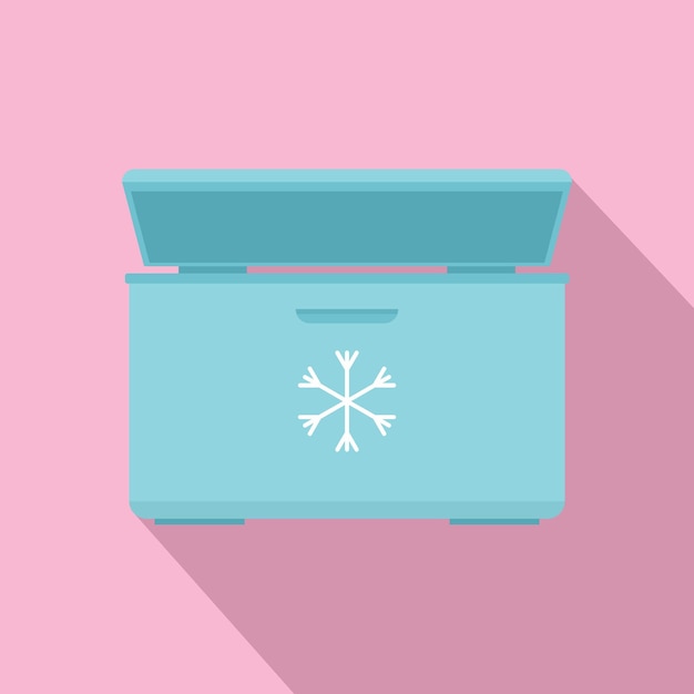 Vetor Ícone de geladeira de sorvete ilustração plana do ícone vetor de geladeira de sorvete para web design