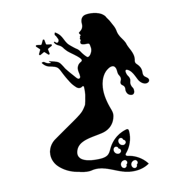 Vetor ícone de glifo da moda de uma sirene feminina