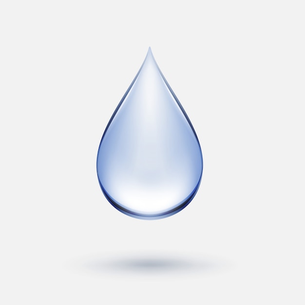 Ícone de gota de água azul isolado