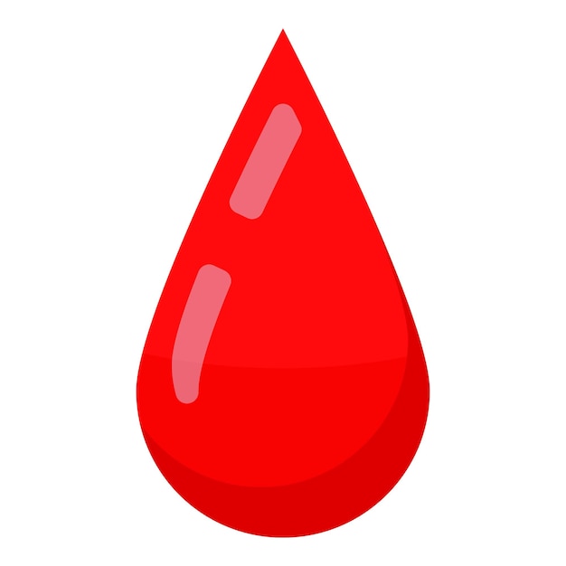 Ícone de gota de sangue isométrico do ícone vetor de gota de sangue para web design isolado em fundo branco