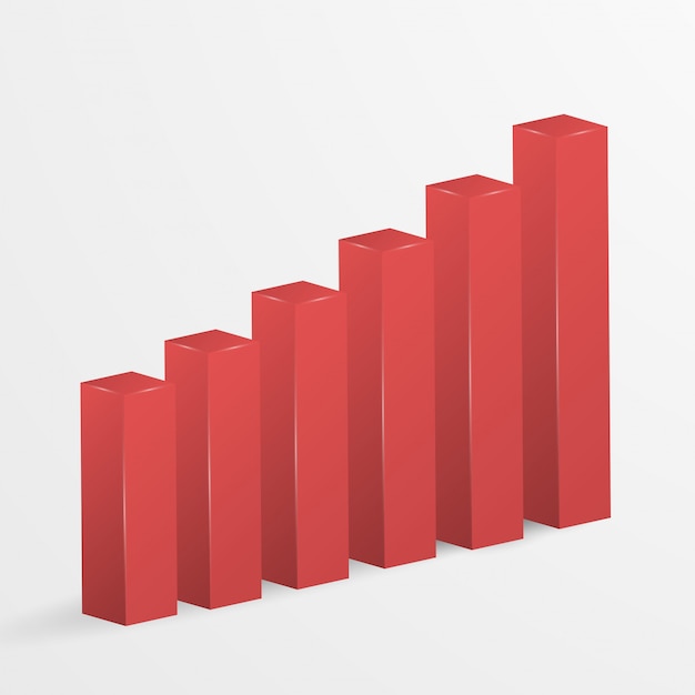 Vetor Ícone de gráfico de barras financeiro.