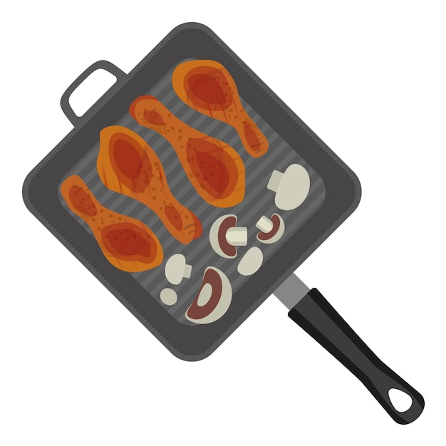 Ícone de grelha para churrasco Ilustração plana do ícone de vetor de grelha para churrasco para web design