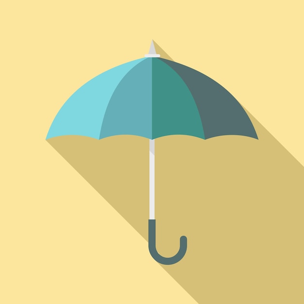 Ícone de guarda-chuva chuvoso ilustração plana do ícone vetor de guarda-chuva chuvoso para web design