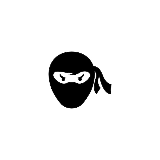 ninja de desenho animado de cabeça com ilustração de símbolo de ícone de  vetor de design de logotipo de ginásio 5726480 Vetor no Vecteezy