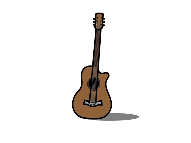 Vetor Ícone de guitarra instrumento musical música rock símbolo de jazz ilustração vetorial