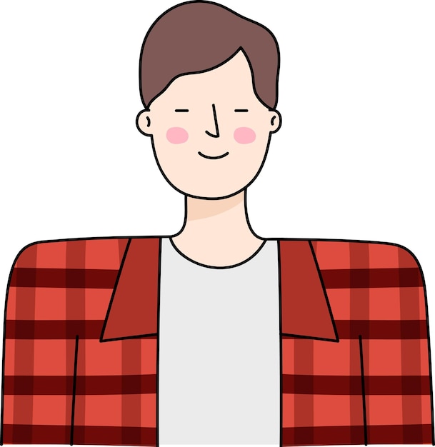 Ícone de guy avatar para aplicativo de impressão de design de pôster de documento de site estilo de ícone de conceito de avatar e pessoas