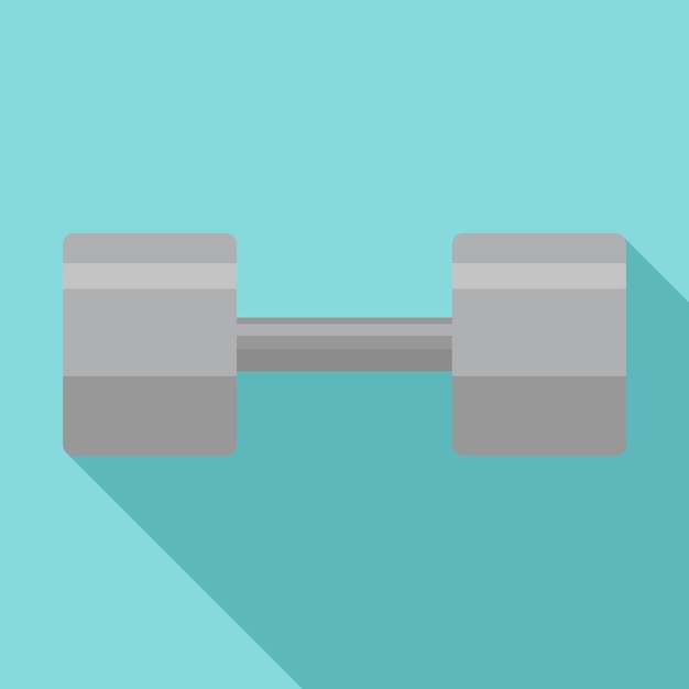 Vetor Ícone de haltere de ginásio ilustração plana do ícone vetor de haltere de ginásio para web design