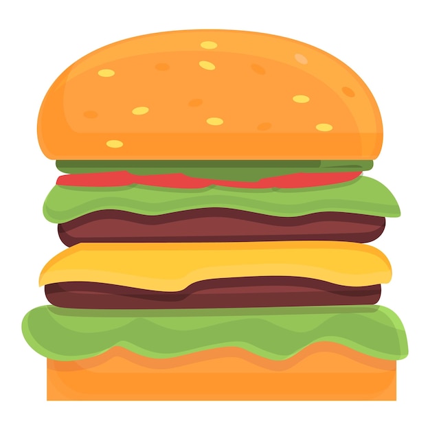 Ícone de hambúrguer americano desenho animado de ícone vetor de hambúrguer americano para web design isolado em fundo branco