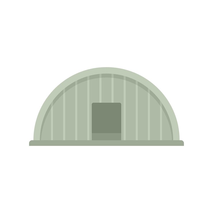 Vetor ícone de hangar de reparo de aeronaves ilustração plana do ícone vetor de hangar de reparo de aeronaves isolado em fundo branco