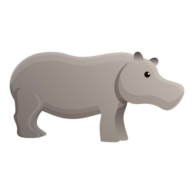 Ícone de hipopótamo ícone vetorial de hipopótatos para design web isolado em fundo branco
