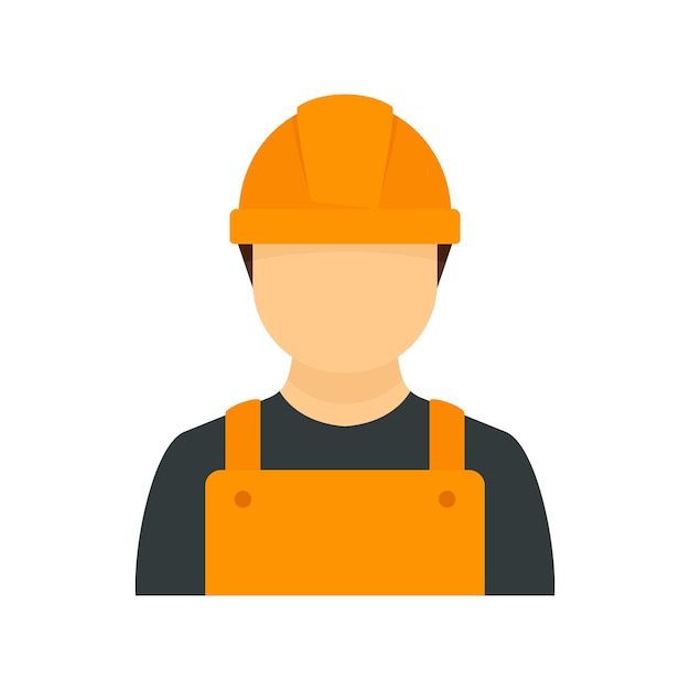 Ícone de homem de construção Ilustração plana de ícone vetorial de homem de construção para design web