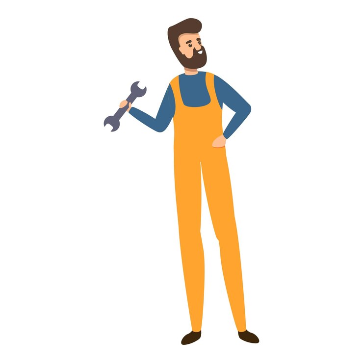 Vetor ícone de homem de reparo de casa desenho animado de ícone vetor de homem de reparo de casa para web design isolado em fundo branco