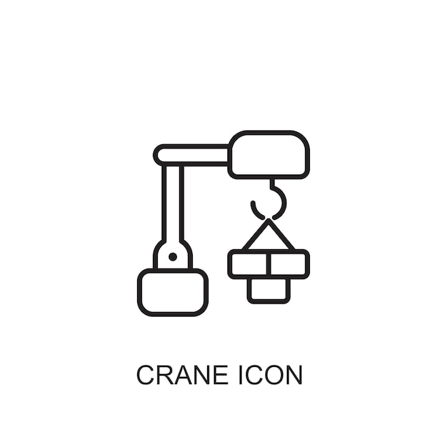 Ícone de ícone de vetor de guindaste