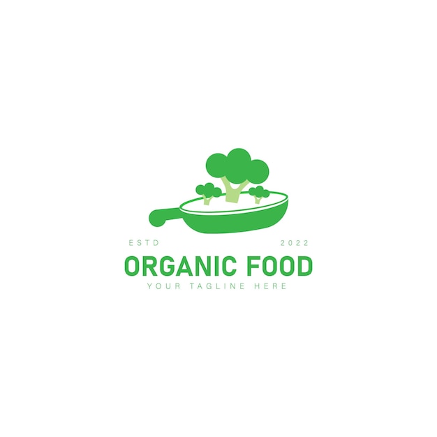 Vetor Ícone de ilustração de design de logotipo de alimentos orgânicos