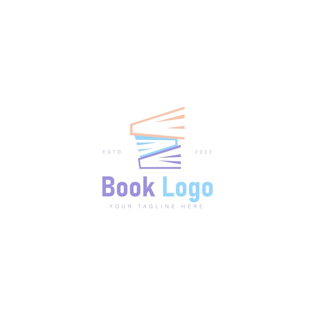 Ícone de ilustração de design de logotipo de livro