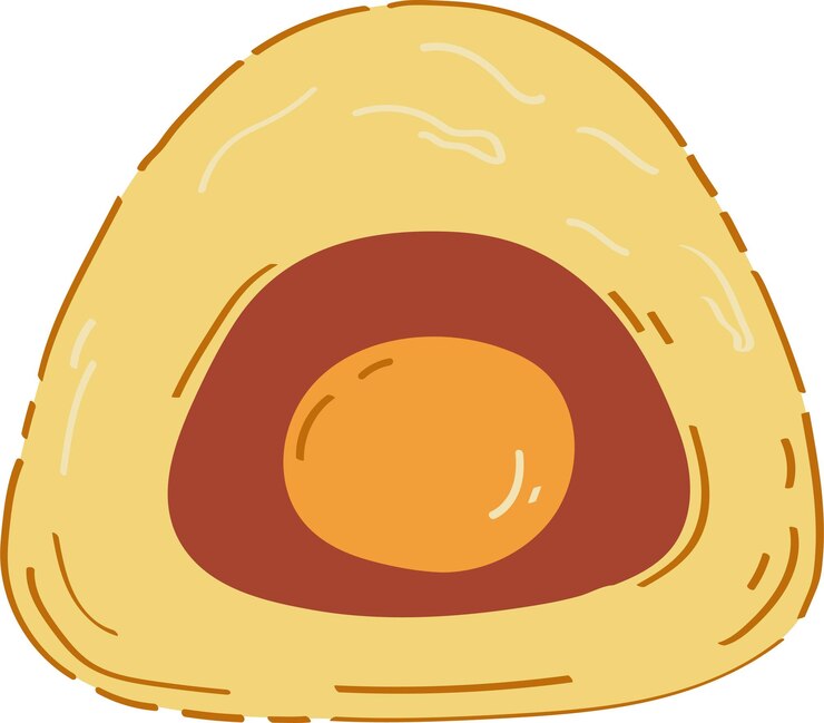 Vetor ícone de ilustração de sobremesa tradicional de bolo de lua