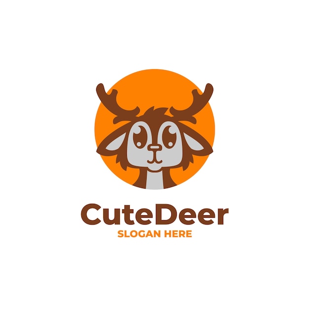 Ícone de ilustração do design do logotipo do cervo