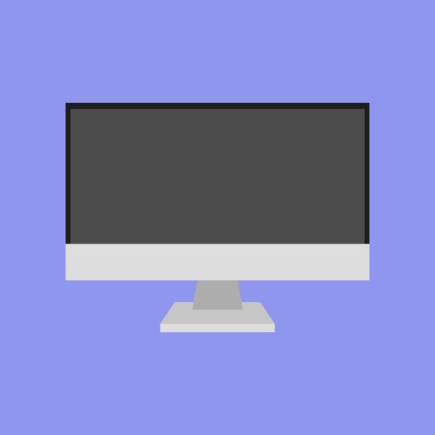 Ícone de ilustração vetorial de tela de computador Ícone de tela vetorial de computador Escritório Monitor de tela LCD