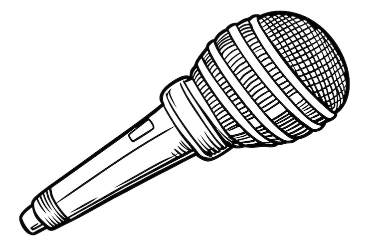 Vetor ícone de ilustração vetorial do microfone