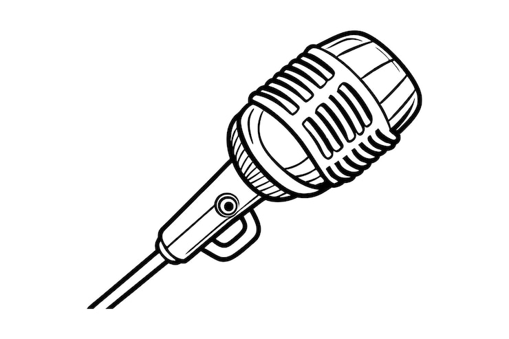 Vetor ícone de ilustração vetorial do microfone