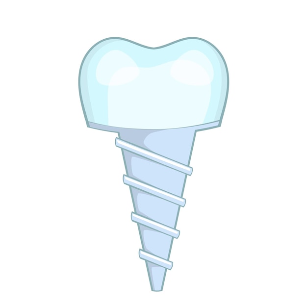 Ícone de implante dentário ilustração de desenho animado de ícone vetorial de implante dental para design web