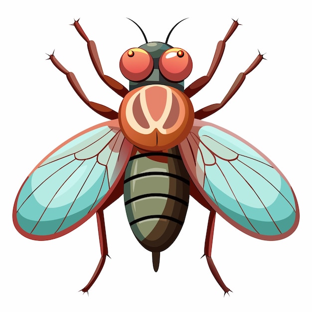 Ícone de inseto-mosca Ilustração de desenho animado de ícone de insecto-mosca para a web