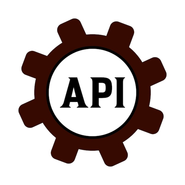 Vetor Ícone de interface de aplicativo de api ícone de vetor de configuração de api