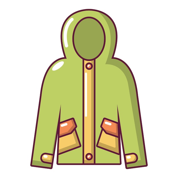 Vetor Ícone de jaqueta com capuz ilustração de desenho animado do ícone vetor de jaqueta com capuz para web