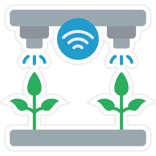 Vetor Ícone de jardim inteligente