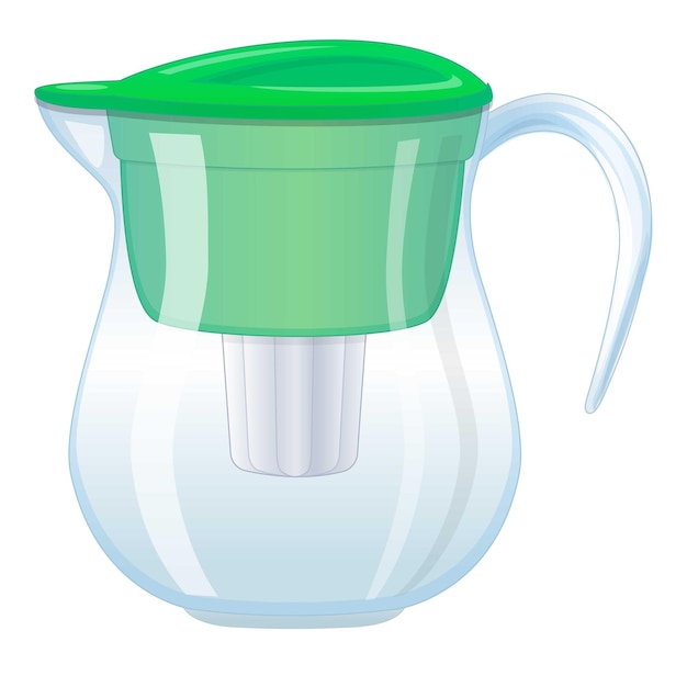 Ícone de jarro de filtro desenho animado do ícone vetor de jarro de filtro para web design isolado em fundo branco